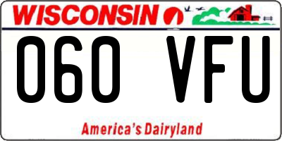 WI license plate 060VFU