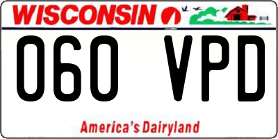 WI license plate 060VPD