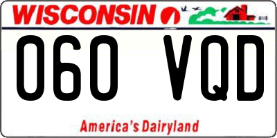 WI license plate 060VQD