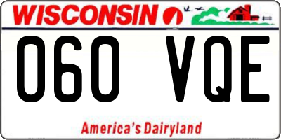 WI license plate 060VQE