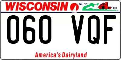 WI license plate 060VQF