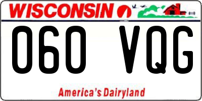 WI license plate 060VQG