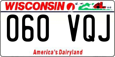 WI license plate 060VQJ