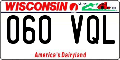 WI license plate 060VQL