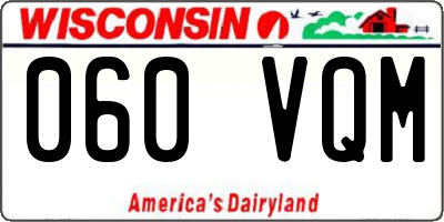 WI license plate 060VQM