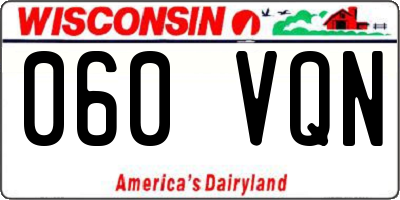 WI license plate 060VQN