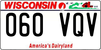 WI license plate 060VQV