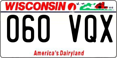 WI license plate 060VQX