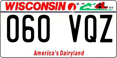 WI license plate 060VQZ