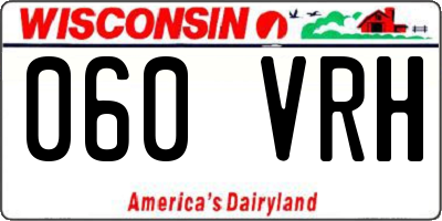 WI license plate 060VRH