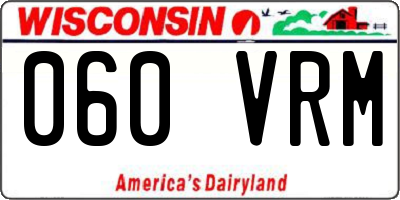 WI license plate 060VRM