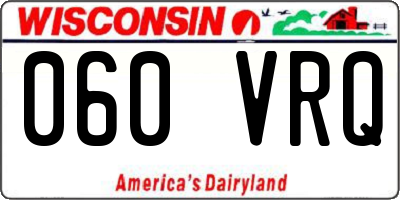 WI license plate 060VRQ