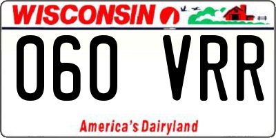 WI license plate 060VRR