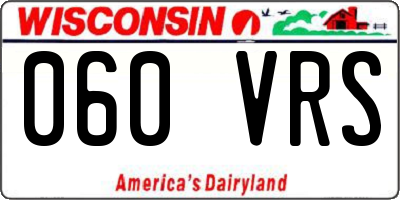 WI license plate 060VRS