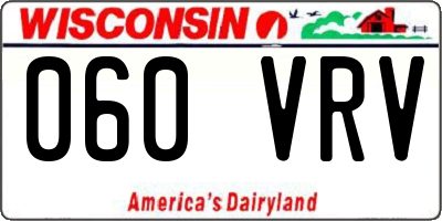 WI license plate 060VRV