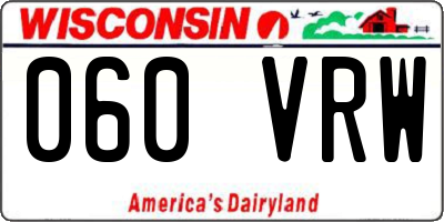 WI license plate 060VRW