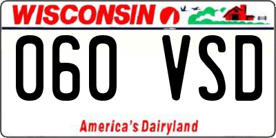 WI license plate 060VSD