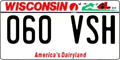 WI license plate 060VSH