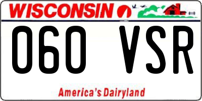 WI license plate 060VSR