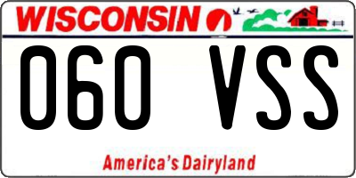 WI license plate 060VSS
