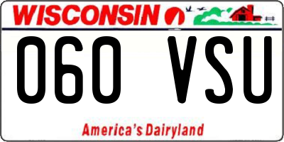 WI license plate 060VSU