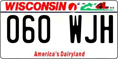 WI license plate 060WJH