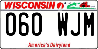 WI license plate 060WJM