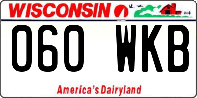 WI license plate 060WKB