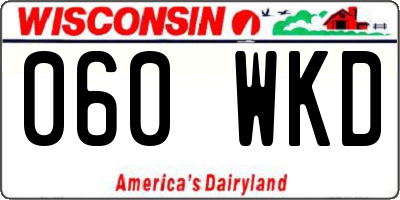 WI license plate 060WKD