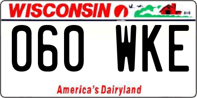 WI license plate 060WKE