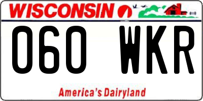 WI license plate 060WKR