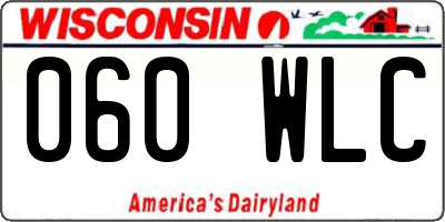 WI license plate 060WLC
