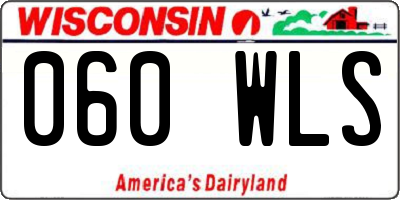WI license plate 060WLS