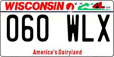 WI license plate 060WLX