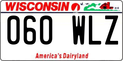 WI license plate 060WLZ
