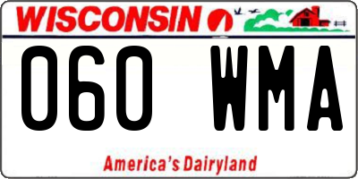 WI license plate 060WMA