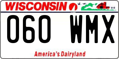 WI license plate 060WMX