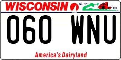 WI license plate 060WNU