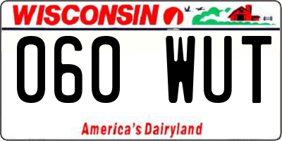 WI license plate 060WUT