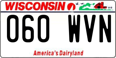 WI license plate 060WVN