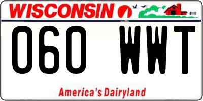 WI license plate 060WWT