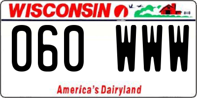 WI license plate 060WWW