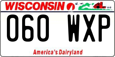 WI license plate 060WXP