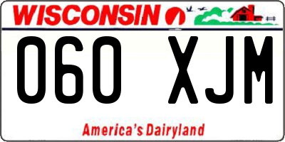 WI license plate 060XJM