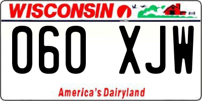 WI license plate 060XJW