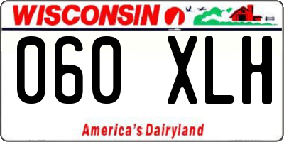 WI license plate 060XLH