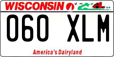 WI license plate 060XLM