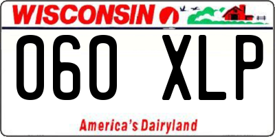 WI license plate 060XLP