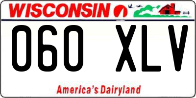WI license plate 060XLV
