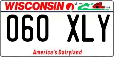 WI license plate 060XLY